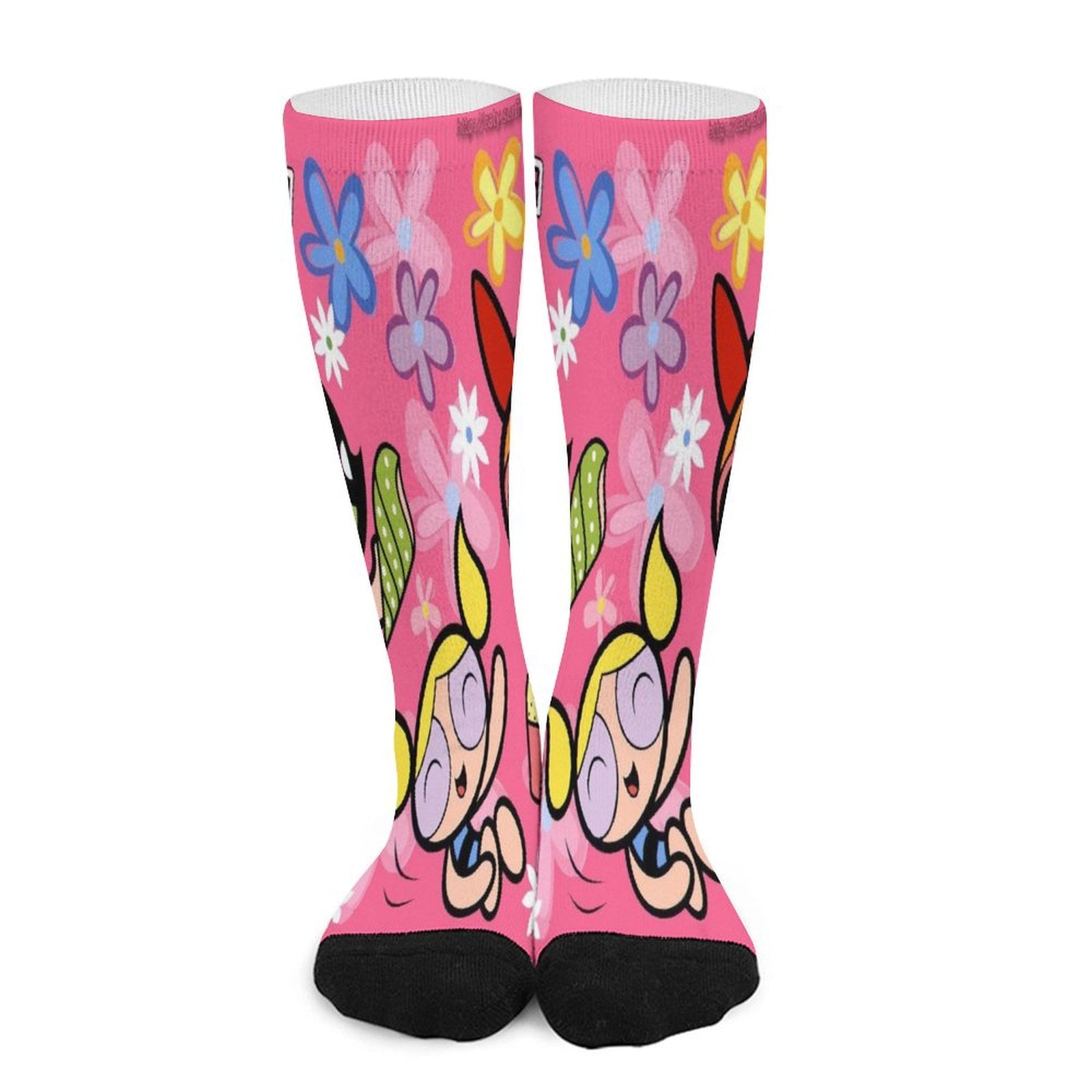 SOMVFCAG The Powerpuff Girls Compression Socks for Women And Men - Best Support for Running, Athletic, Recover, Nurse, Travel