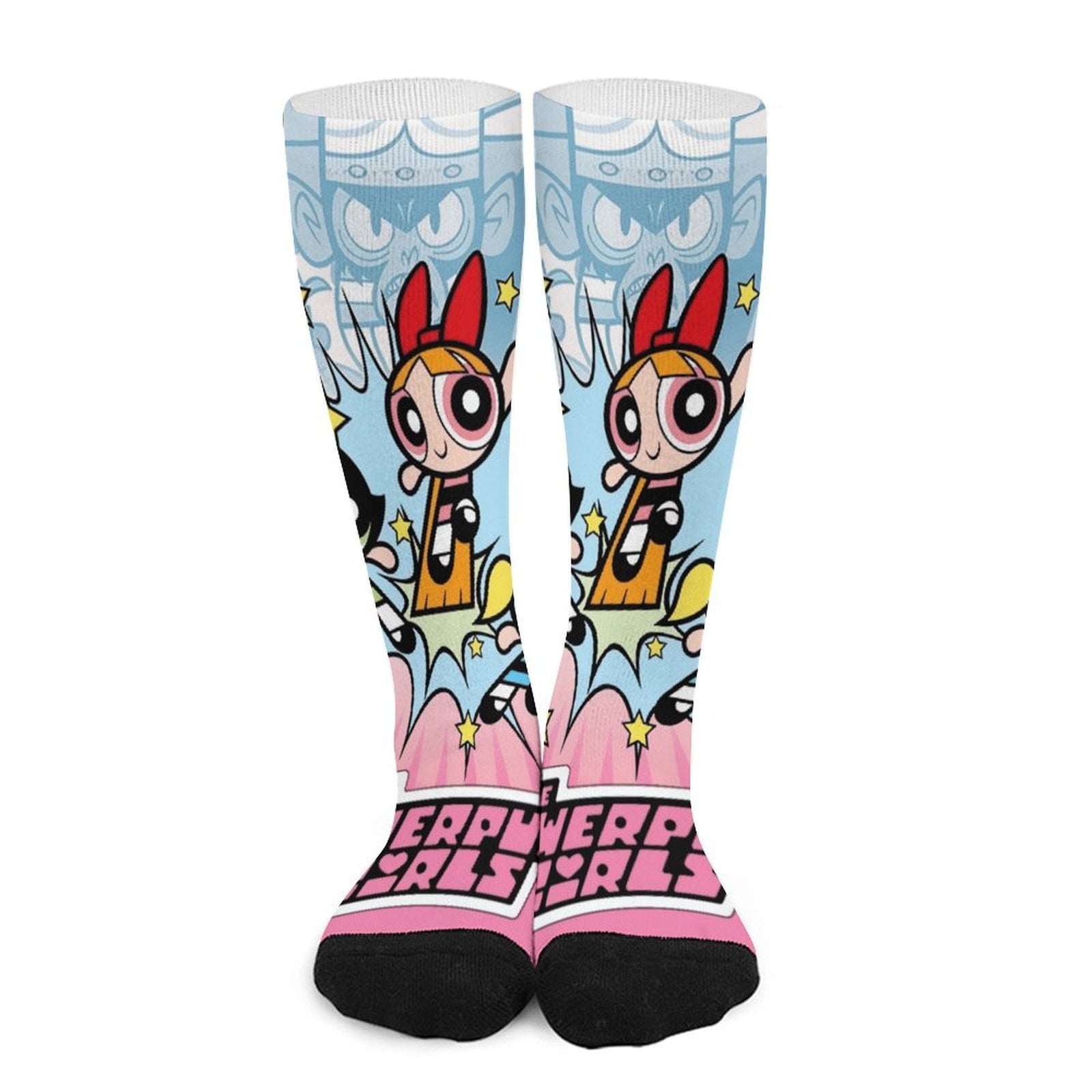 SOMVFCAG The Powerpuff Girls Compression Socks for Women And Men - Best Support for Running, Athletic, Recover, Nurse, Travel