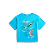 Girls Graphic Embellished Crewneck Tee with Short Sleeves, Sizes 4-16 deal from Walmart