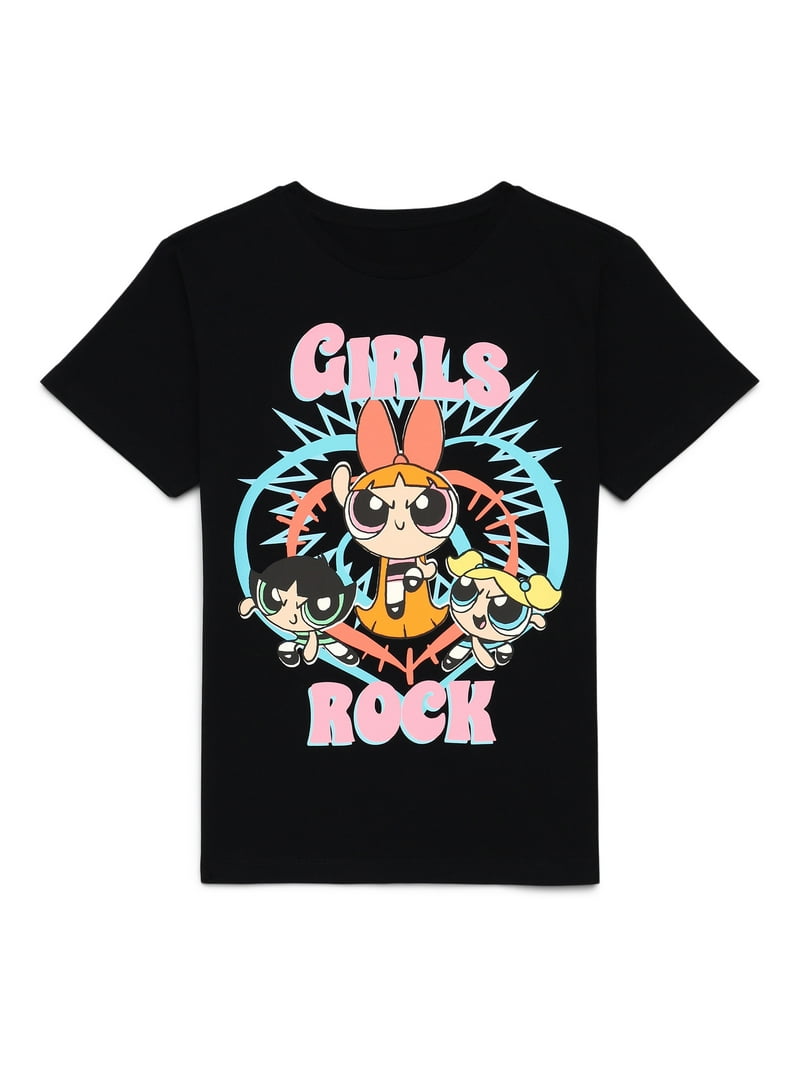 The Powerpuff Girls Girls Short Sleeve Graphic T-Shirt, Sizes 4-16