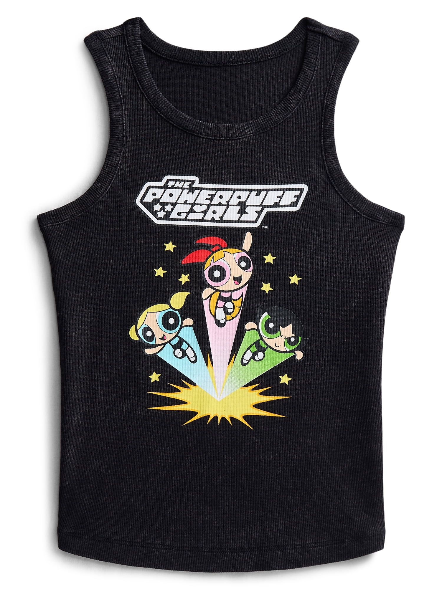 The Powerpuff Girls Mineral Wash Graphic Tank Top, To The Rescue, Sizes 4-16