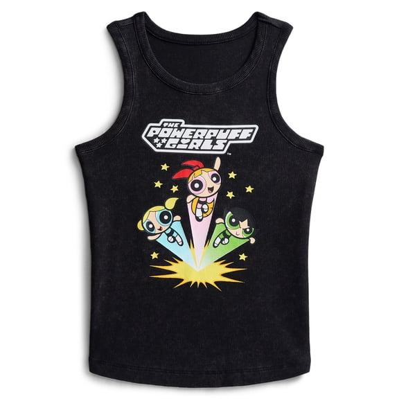 The Powerpuff Girls Girls To the Rescue Mineral Wash Graphic Tank Top, Sizes 4-16