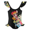 thumbnail image 1 of The Powerpuff Girls Girls Swimsuit Ruffle One-piece Beachwear Kids Cute Swimwear Summer Bathing Suit 8-10Y（130cm）, 1 of 8