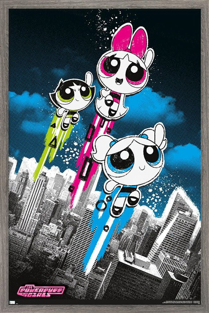 The Powerpuff Girls - Group City Wall Poster, 22.375