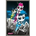 thumbnail image 1 of The Powerpuff Girls - Group City Wall Poster, 22.375" x 34", Framed, 1 of 3