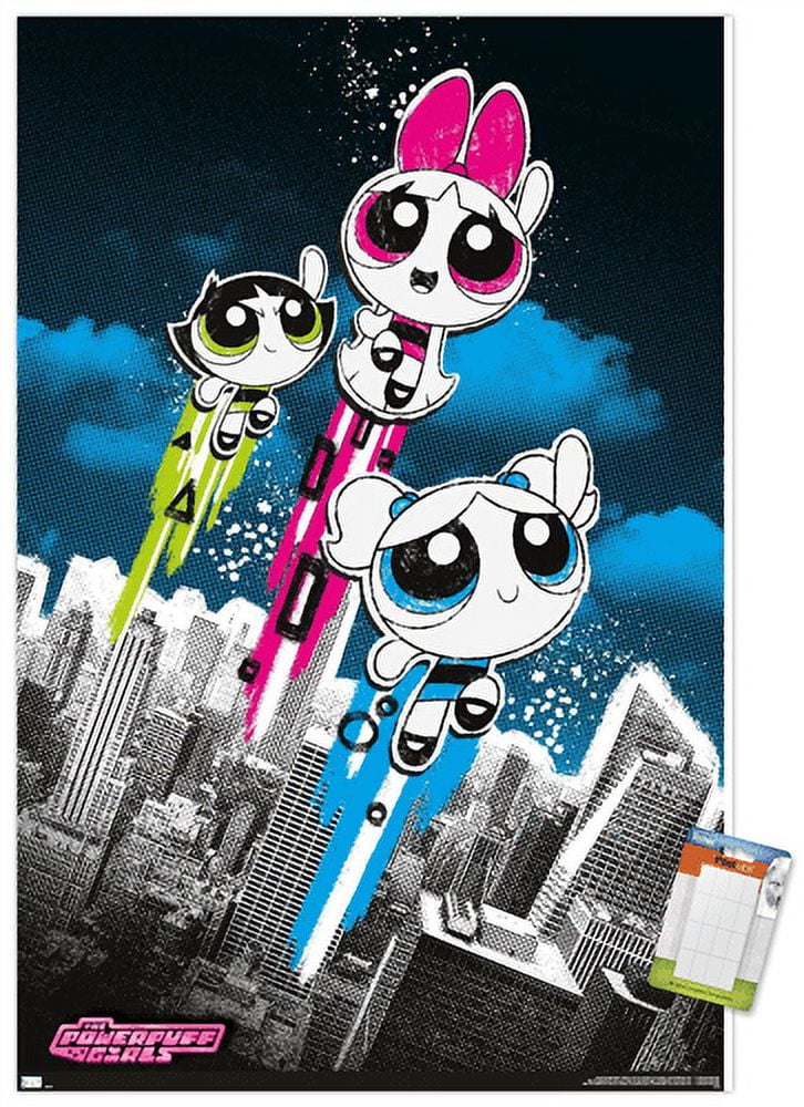 The Powerpuff Girls - Group City Wall Poster, 22.375