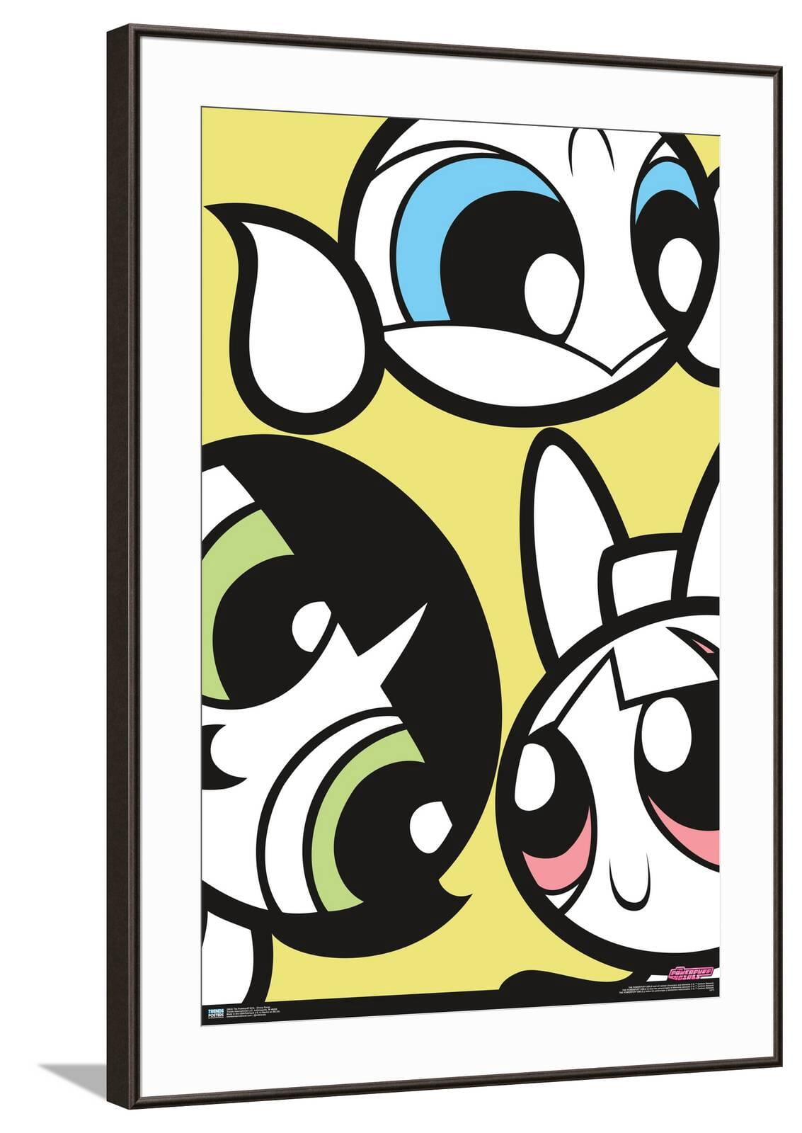 The Powerpuff Girls - Group Faces Canvas Wall Poster, 22.375