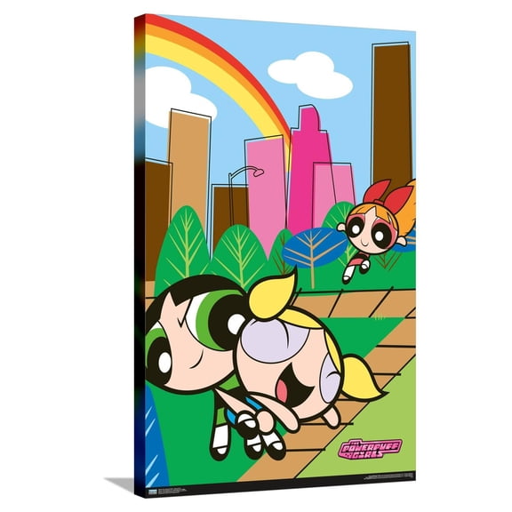 The Powerpuff Girls - Group Park Canvas Wall Poster, 22.375" x 34"