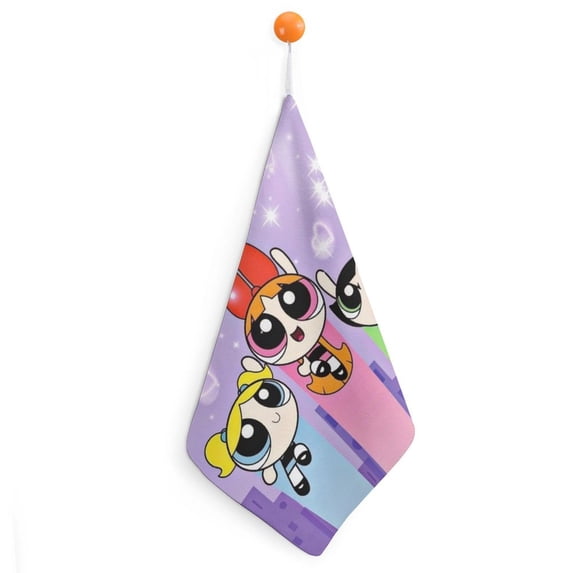 The Powerpuff Girls Hand Towels Ultra-Lightweight Compact Travel Towel with Hang Loop, Kitchen Hand Towels 1PCS