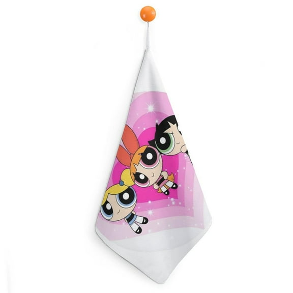The Powerpuff Girls Hand Towels Ultra-Lightweight Compact Travel Towel with Hang Loop, Kitchen Hand Towels 1PCS