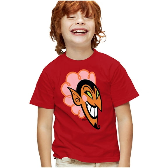 The Powerpuff Girls Him Devil Face Kids T Shirt for Youth Boys and Girls, Red, X-Large
