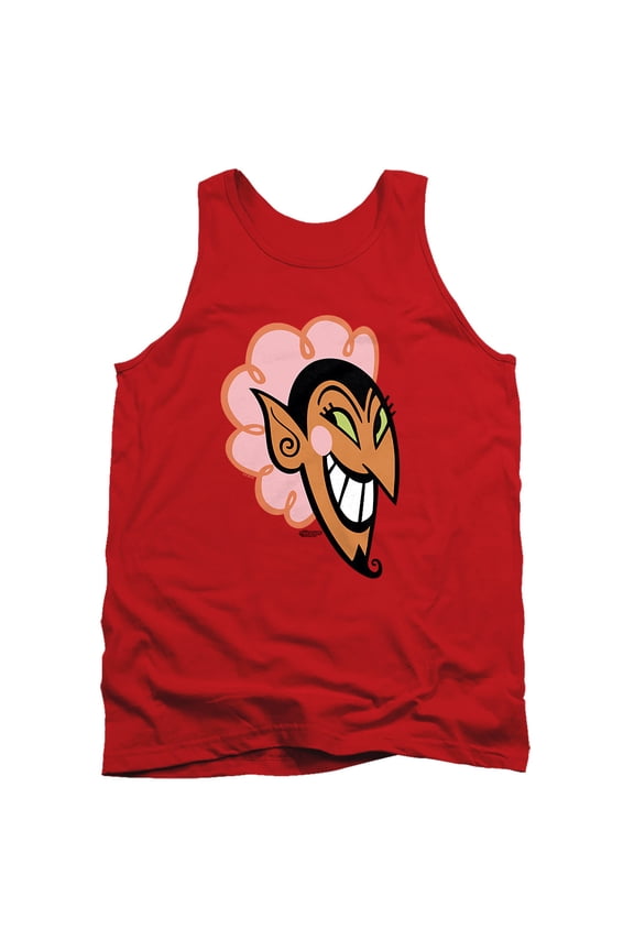 The Powerpuff Girls Him Devil Face Unisex Adult Tank Top, Red, X-Large
