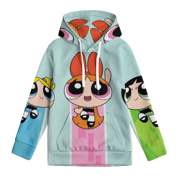 The Powerpuff Girls Hoodies for Boys Girls, Kids 3D Print Pullover Hooded With Pocket, Youth Novelty Long Sleeve Hooded, Fashion Sweatshirt, S-XL