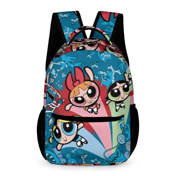 The Powerpuff Gi-rls Shoulder Backpack Casual Rucksack Bookbag Lightweight Prints Daypack