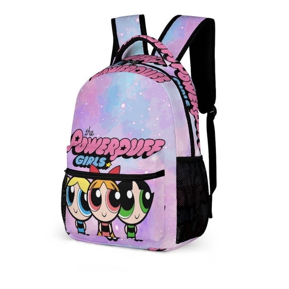 The Powerpuff Gi-rls Shoulder Backpack Casual Rucksack Bookbag Lightweight Prints Daypack