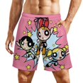 thumbnail image 1 of The Powerpuff Girls Mens Swim Trunks with Compression Liner Board Shorts Quick Dry Swim Shorts Bathing Suits S, 1 of 8
