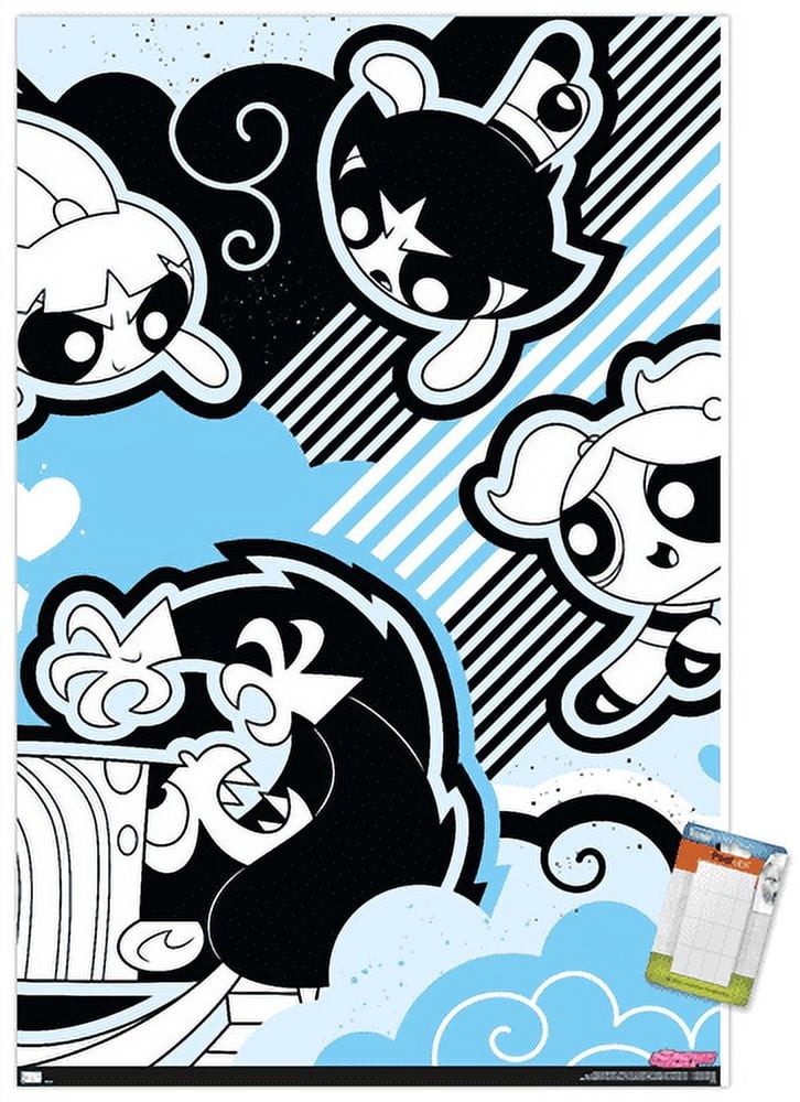 The Powerpuff Girls - Mojo Fight Wall Poster, 14.725" x 22.375"
