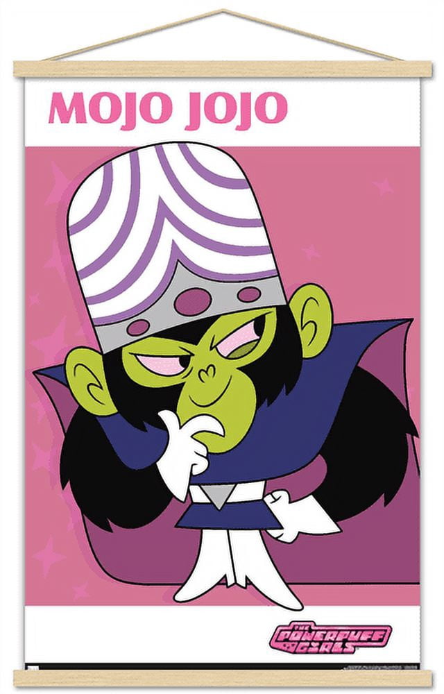 The Powerpuff Girls - Mojo Wall Poster with Wooden Magnetic Frame, 22.375" x 34"
