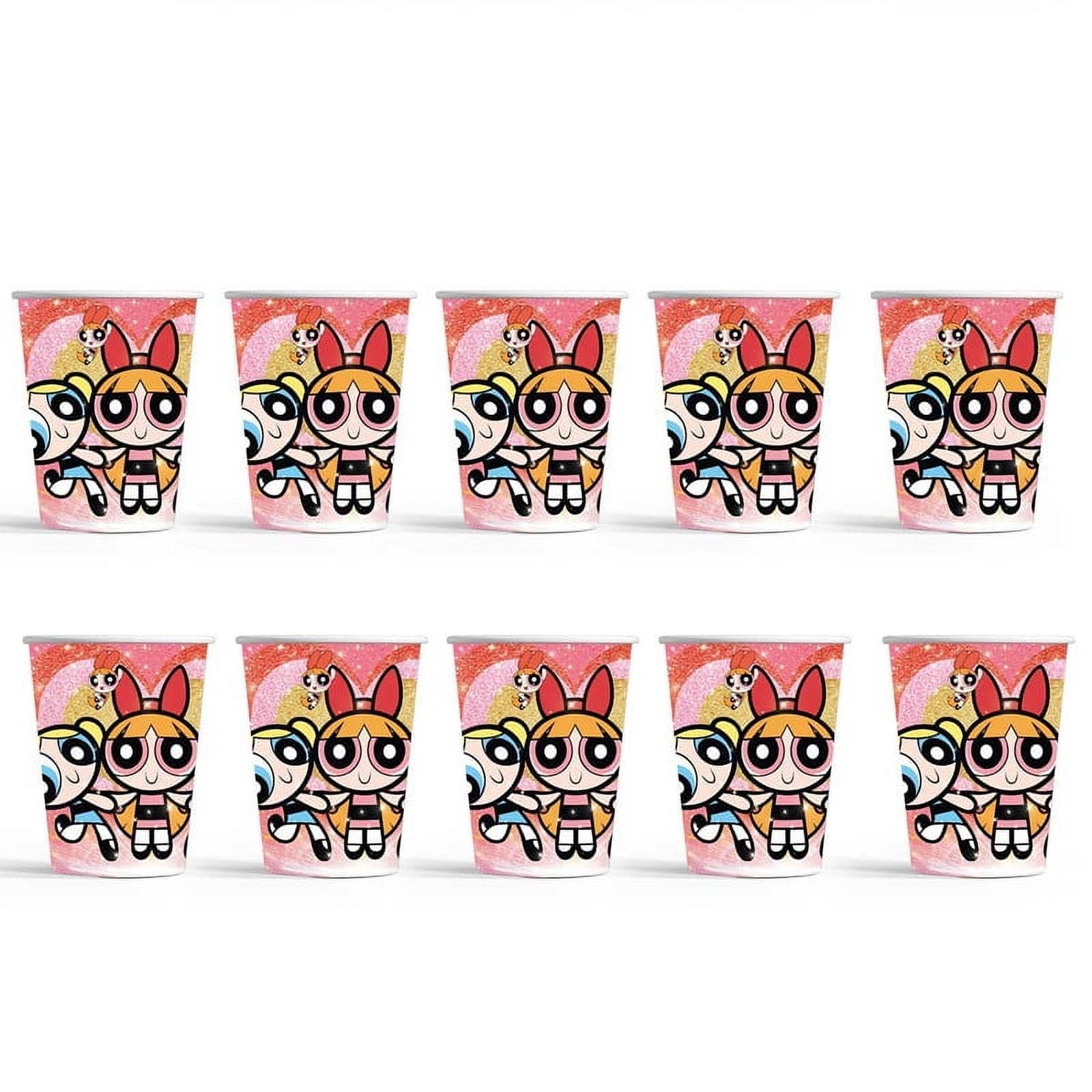 The Powerpuff Girls Party Supplies Cups Birthday Tableware Disposable Paper Mouthwash Drinking Cups