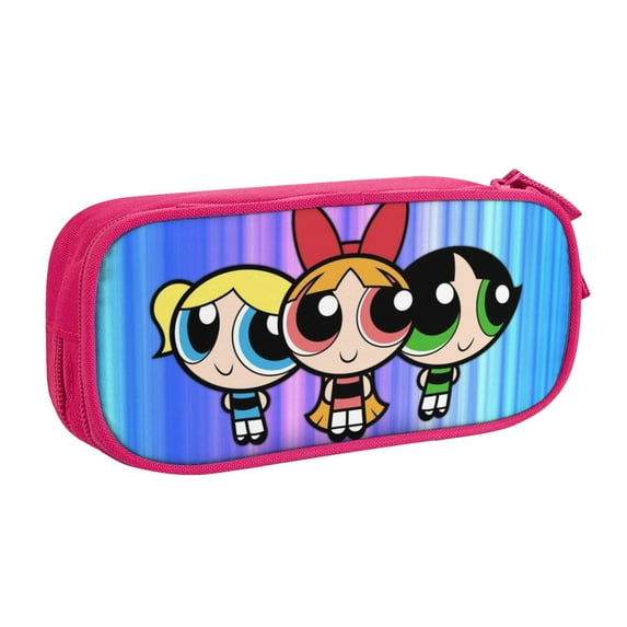The Powerpuff Gi-rls Pencil Case, Large Capacity Pencil Pouch, Aesthetic Zipper Pen Case Pencil Box for Office Supplies