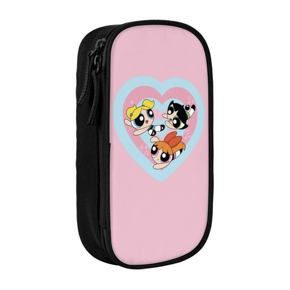 The Powerpuff Blossom, Bubbles and Buttercup Pencil Case, Multipurpose Pencase ,Large Capacity Durable Pencil Pouch