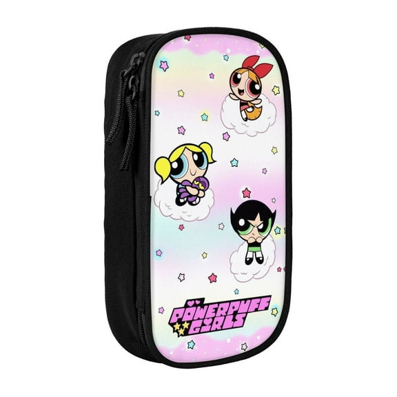 The Powerpuff Blossom, Bubbles and Buttercup Pencil Case, Multipurpose Pencase ,Large Capacity Durable Pencil Pouch