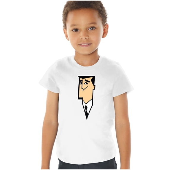 The Powerpuff Girls Professor Utonium Face Kids T Shirt (3) for Toddler Boys and Girls, White