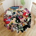 thumbnail image 1 of The Powerpuff Girls Round Tablecloth Print Decorative Table Cover Washable Table Cloths for Dining Party Picnic 60x60in, 1 of 8