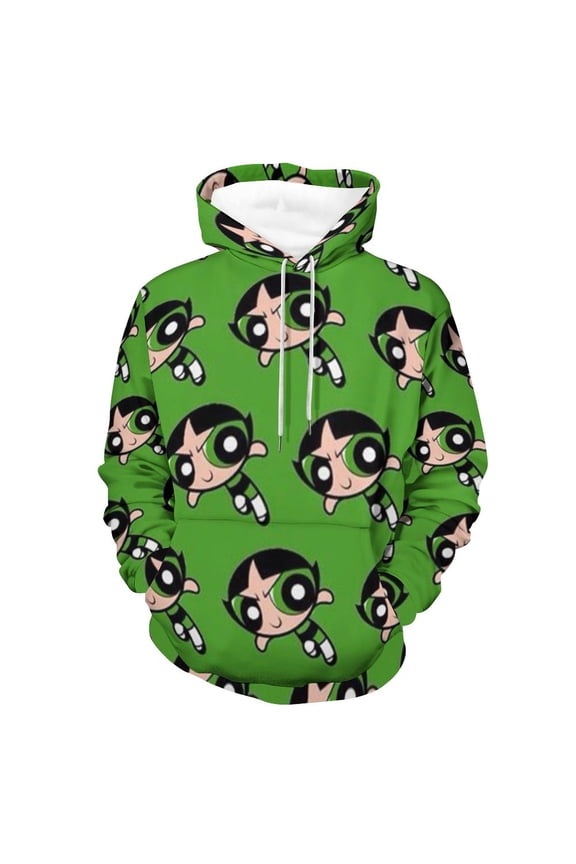 The Powerpuff Girls Unisex Adult Hoodie Casual Hooded Sweatshirt Pullover Novelty 3D Printed Sweater Jacket M