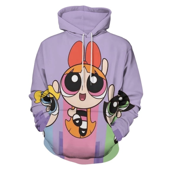 The Powerpuff Girls Unisex Sweatshirts Loose Pullover Sweater Hooded Hoodie 3D Printing Jacket Winter Fall Clothes 3XL