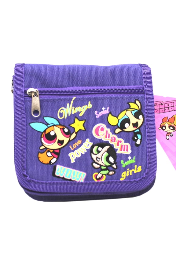 The Powerpuff Girls "WoW!, Wings and Charm" Violet Mini Purse Wallet