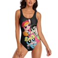 thumbnail image 1 of The Powerpuff Girls Womens Bathing Suits One Piece Swimsuits Cute Bikini Printed Swimwear Cover Up Dress S, 1 of 7