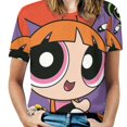 thumbnail image 1 of The Powerpuff Girls Womens T-Shirt Round Neck Short Sleeve Tee Shirts Summer Breathable Tops Blouse L, 1 of 8