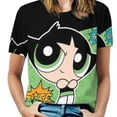 thumbnail image 1 of The Powerpuff Girls Womens T-Shirt Round Neck Short Sleeve Tee Shirts Summer Breathable Tops Blouse M, 1 of 8