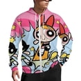 thumbnail image 1 of The Powerpuff Girls Zip Up Hoodies Unisex Realistic 3D Print Sweatshirt Long Sleeve Hooded Jacket Coat XL, 1 of 8