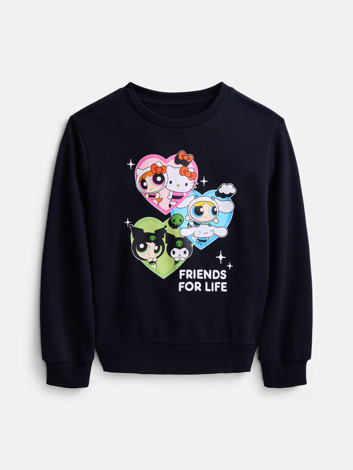 The Powerpuff Girls x Sanrio Girls Friends for Life Graphic Sweatshirt, Sizes 4-16