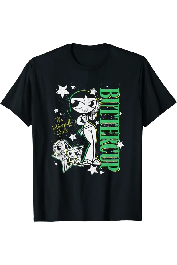 The Powerpuff Teenager Buttercup Y2K Stylee Poster T-Shirt , Vintage T-Shirt