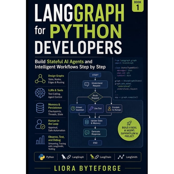 The Practical Langgraph LangGraph for Python Developers: Build Stateful AI Agents and Intelligent Workflows Step by Step, Book 1, (Paperback)