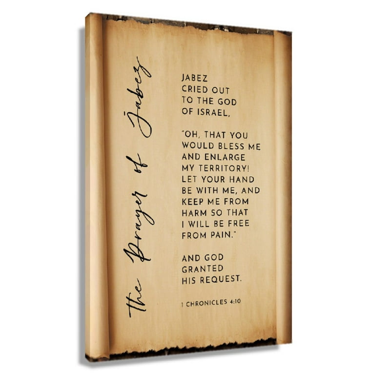 the-prayer-of-jabez-1-chronicles-4-10-wall-art-bible-verse-poster-for-room-canvas-farmhouse-prints-artwork-unframed-12x18-in-walmart-com