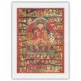 thumbnail image 1 of The Precious Guru Padmasambhava - Vintage Tibetan Thangka Buddhist Painting - Japanese Unryu Rice Paper Art Print (Unframed) 18 x 24 in, 1 of 4