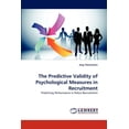 thumbnail image 1 of The Predictive Validity of Psychological Measures in Recruitment (Paperback), 1 of 1