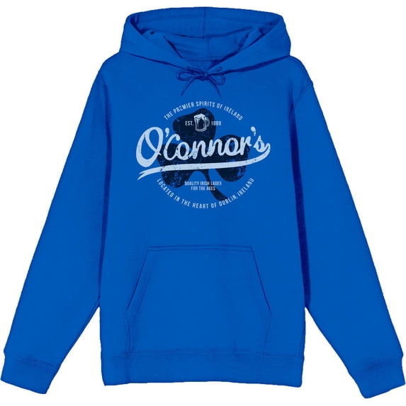 The Premier Spirits of Ireland Adult Blue Long Sleeve Hoodie-3XL