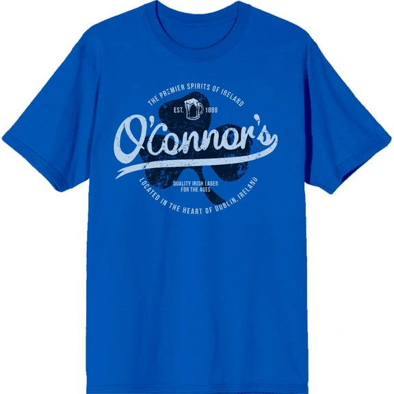 The Premier Spirits of Ireland Adult Royal Blue Crew Neck Short Sleeve Tee-3XL