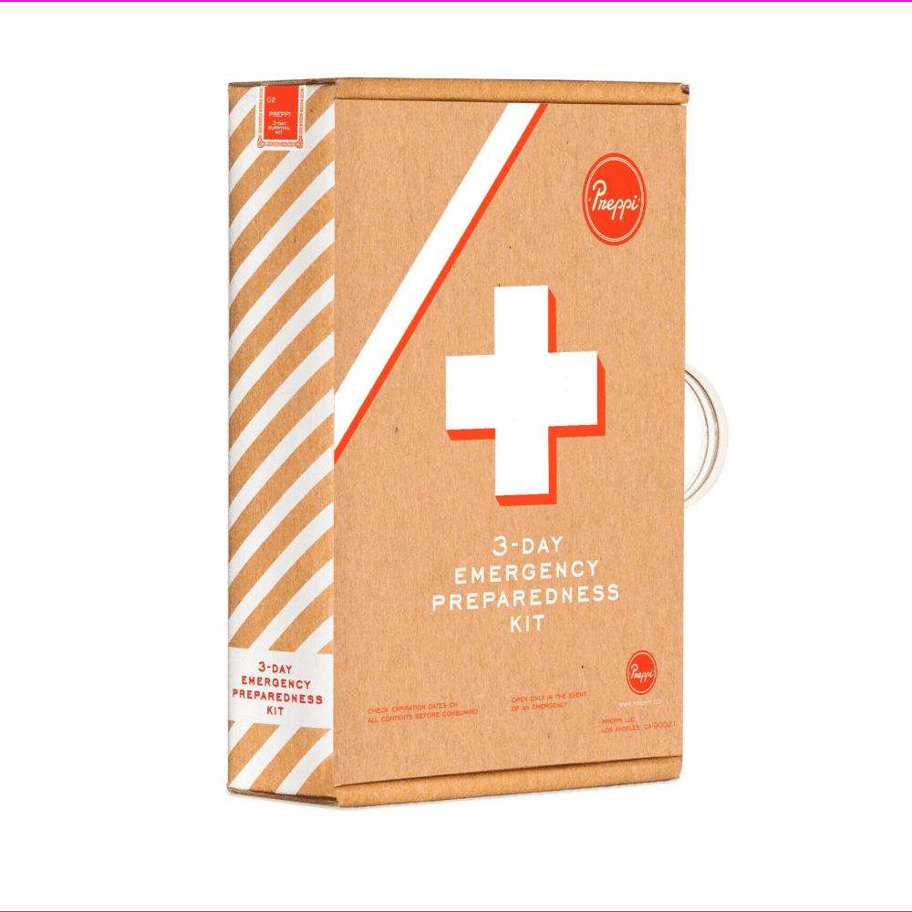 Compact Survival Essentials Kit with Mask - 9.5" x 3" x 13"