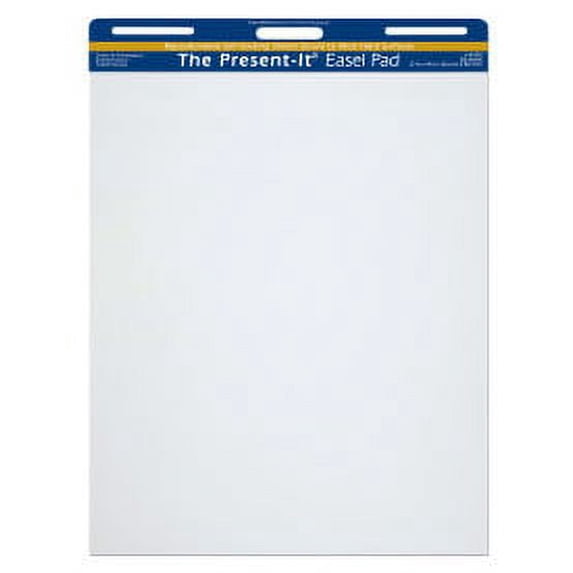 The Present-It Easel Pad, Self-Adhesive, Unruled, 27" x 34", White