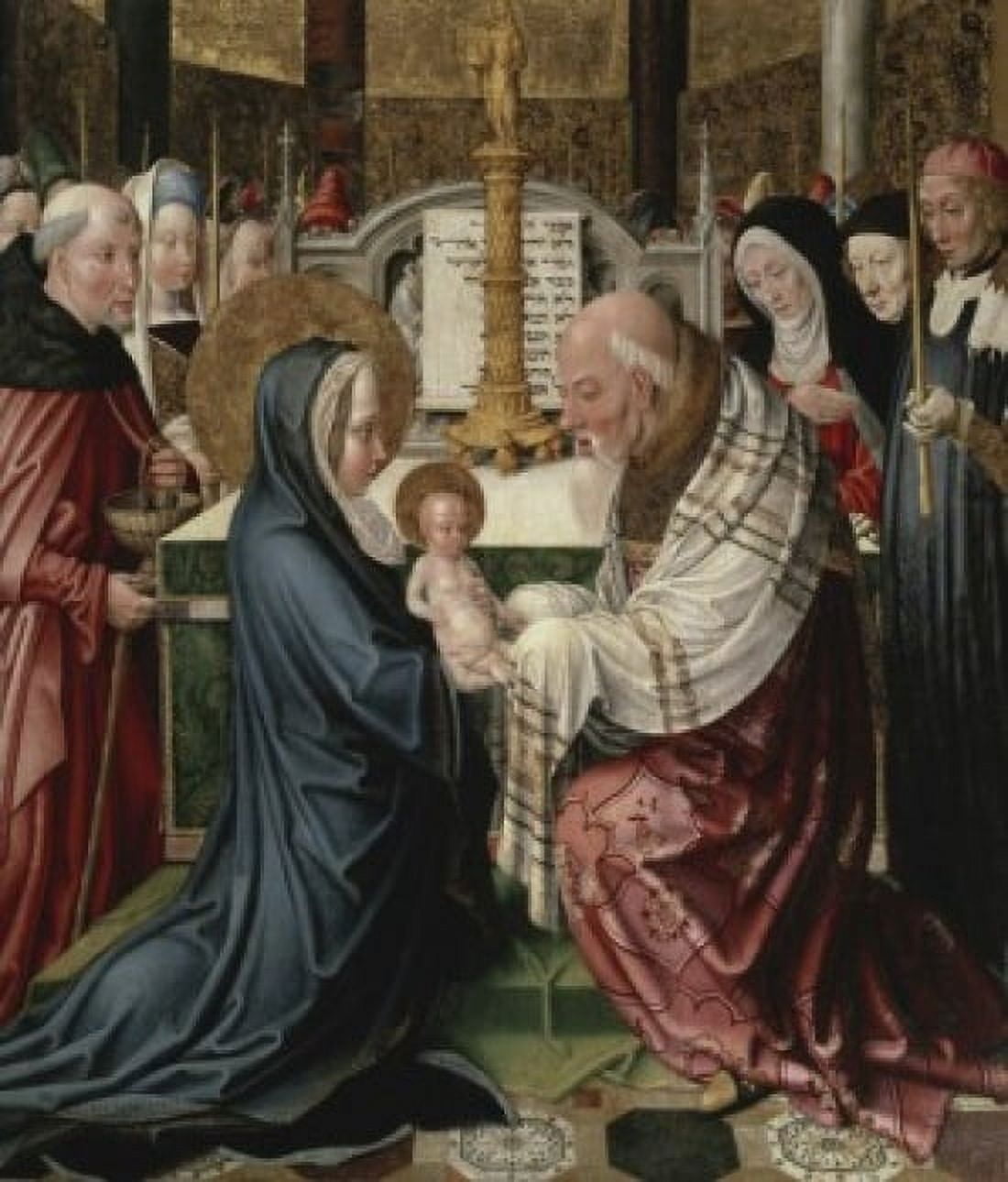 The Presentation at the Temple Late 15th C Master of St Severin (c 1485-1515German) Canvas Art - Severin Roesen (18 x 24)