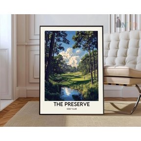 The Preserve Golf Club Wall Art Print, Tom Fazio Landscape Decor