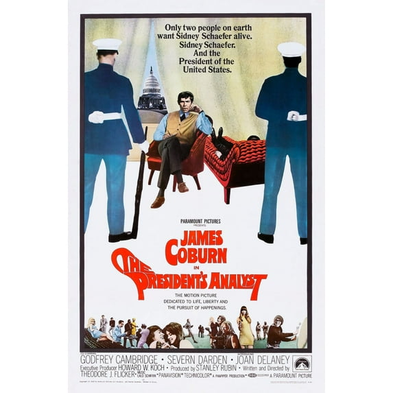 The President'S Analyst Us Poster Art James Coburn 1967 Movie Poster Masterprint (24 x 36)