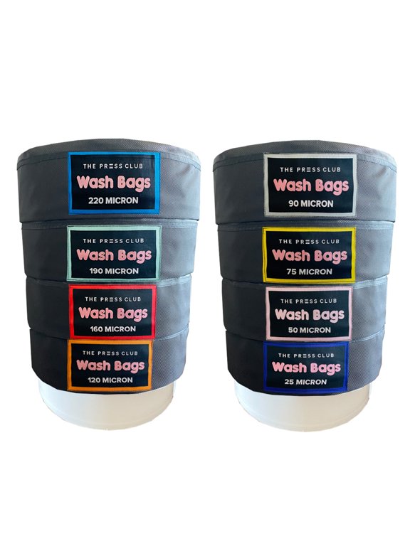5 Gallon Premium Heavy Duty Full Mesh Bubble Wash Bags, 8 Pack, 220 190 160 120 90 75 50 & 25 Micron, All Inclusive Kit