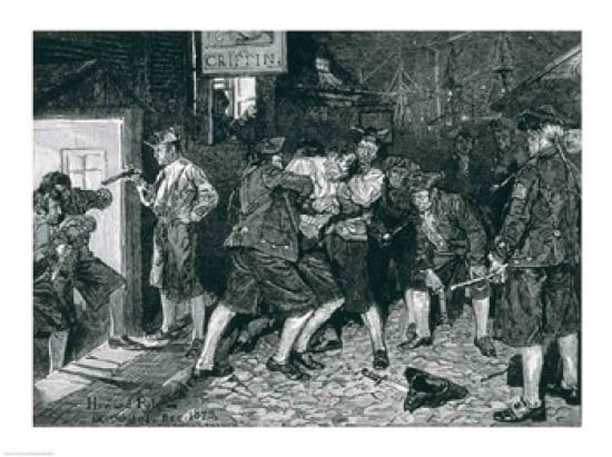 The Press Gang in New York Canvas Art - Howard Pyle (24 x 18)